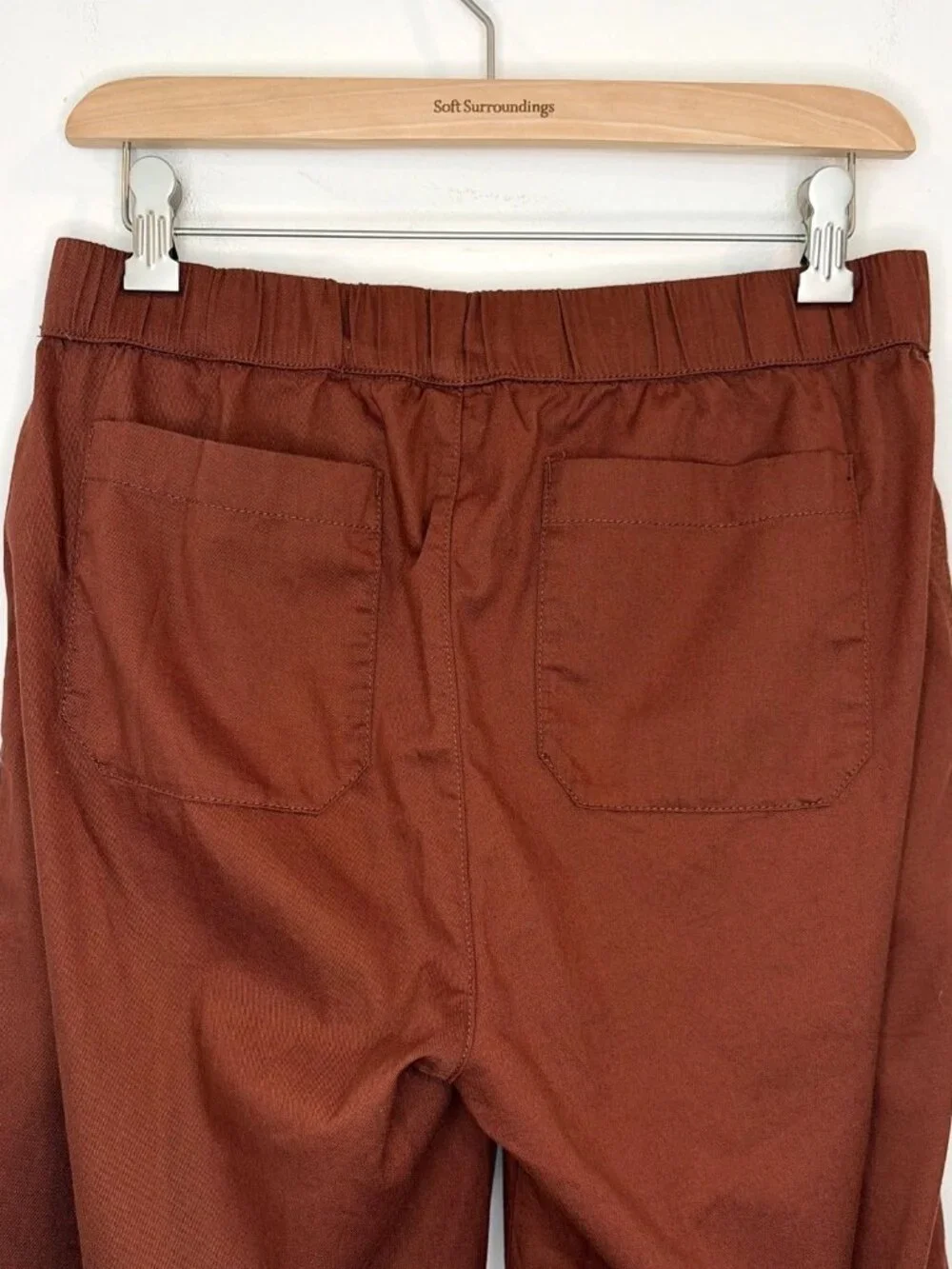Pact Cropped Drawstring Pants in Rust